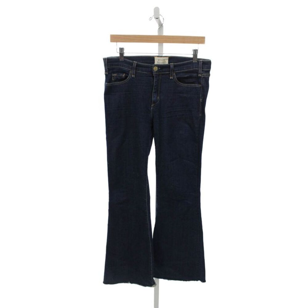 McGuire Womens Flared Jeans Blue High Rise Button Cotton Size 30